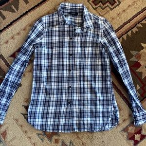Madewell flannel plaid button down